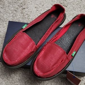 Sanuk Red Sidewalk Surfer Flat
